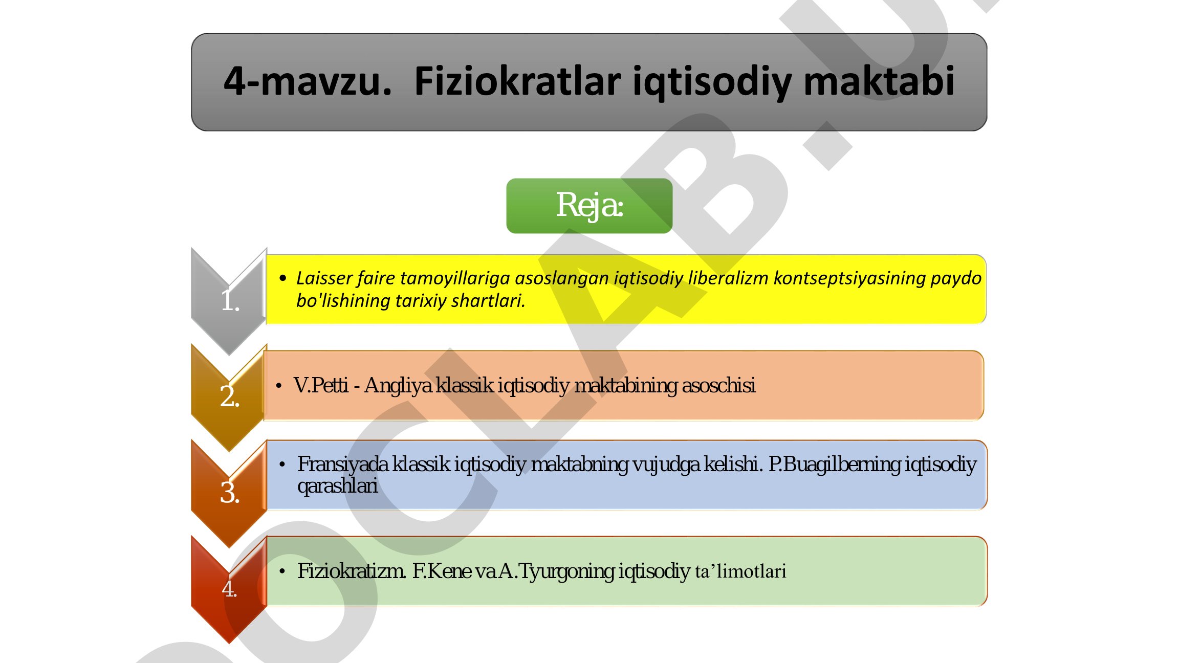Fiziokratlar iqtisodiy maktabi