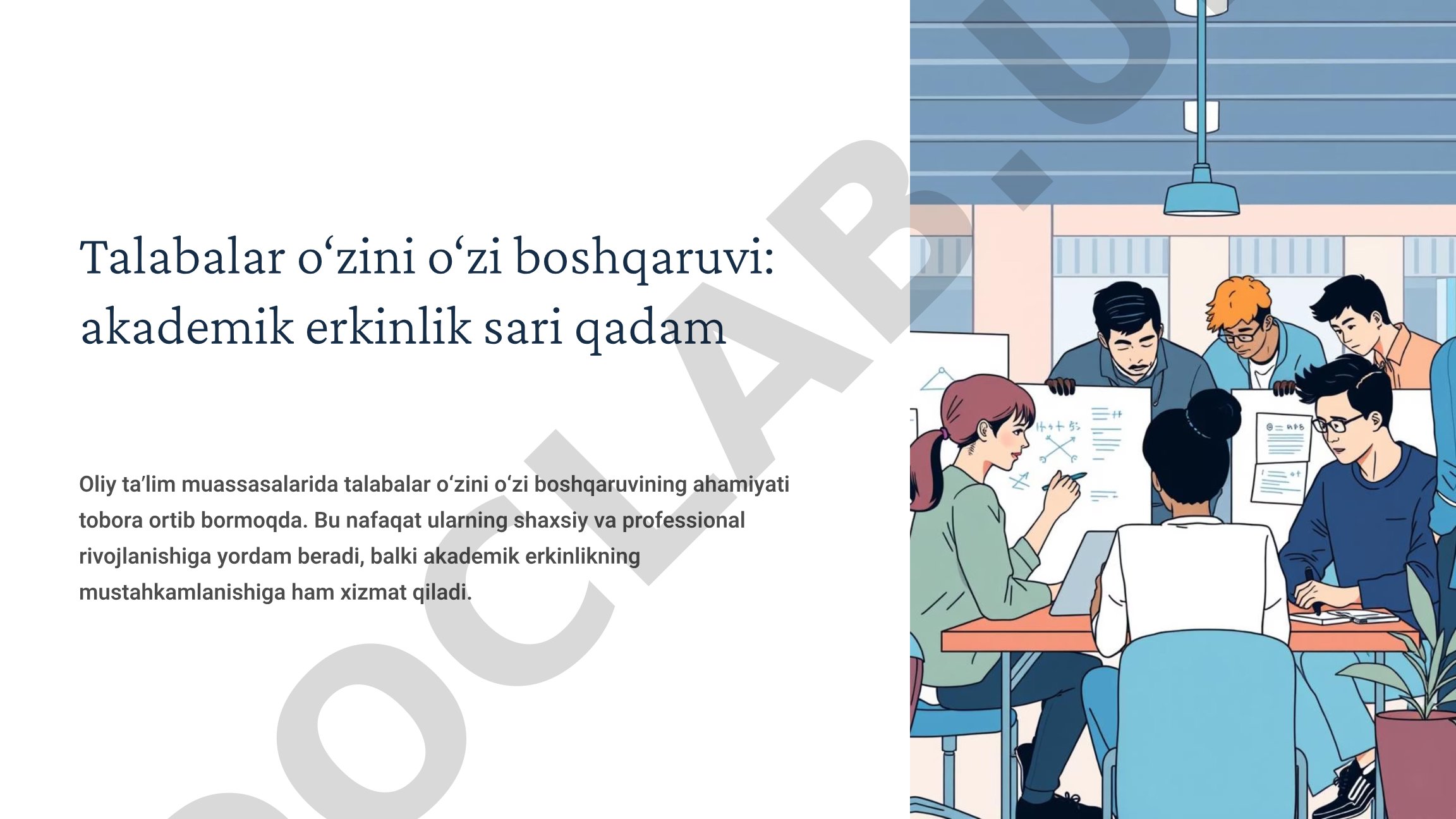 Talabalar o‘zini o‘zi boshqaruvi: akademik erkinlik sari qadam