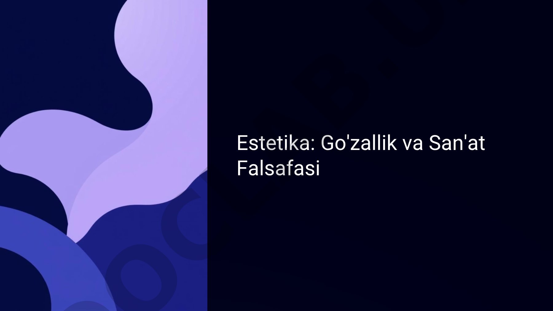 Estetika: Go'zallik va San'at Falsafasi