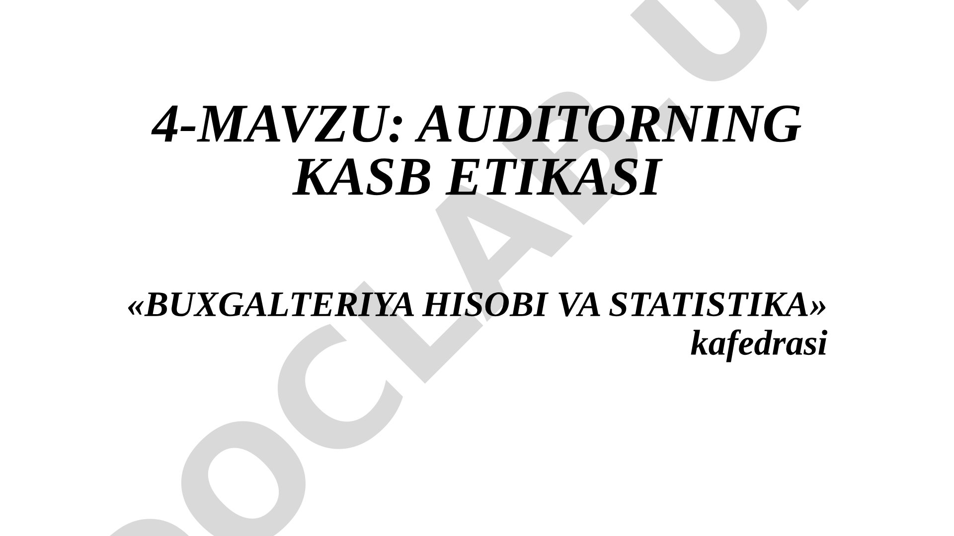 Auditorning kasb etikasi