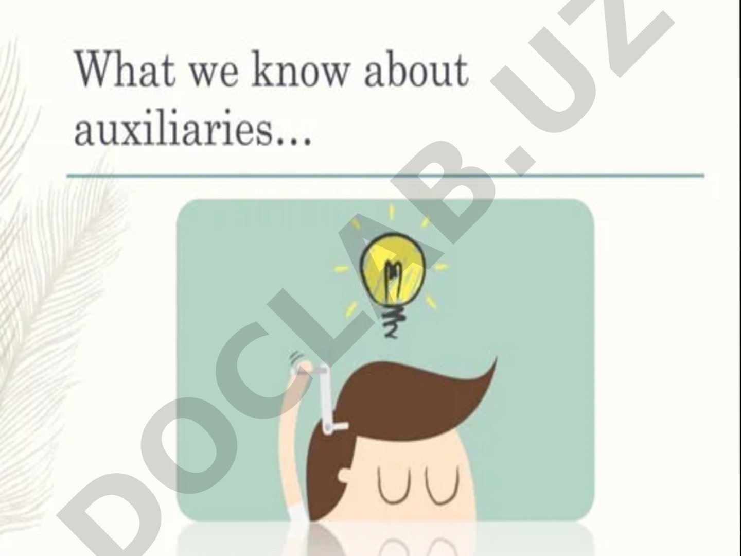 Auxiliary verbs in English grammar