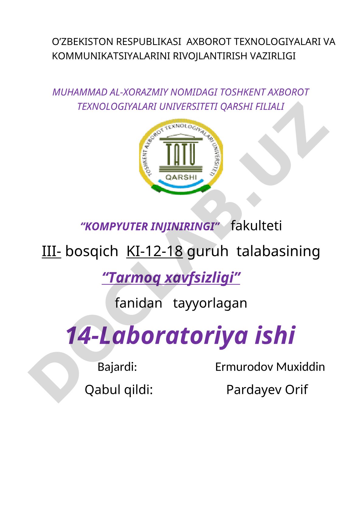 WRT300N routerida WPA protokolini sozlash bo'yicha laboratoriya ishi