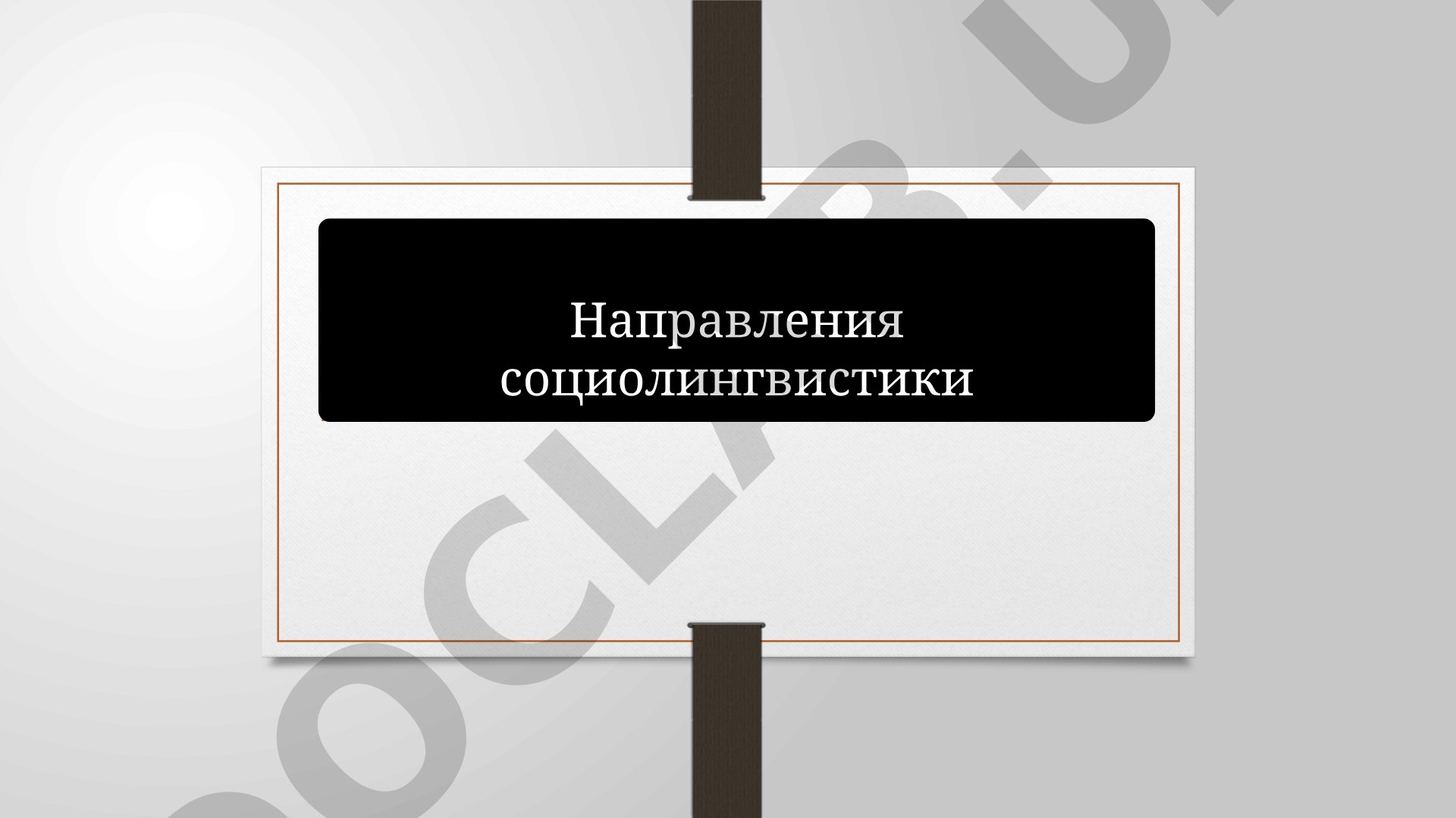 Направления социолингвистики