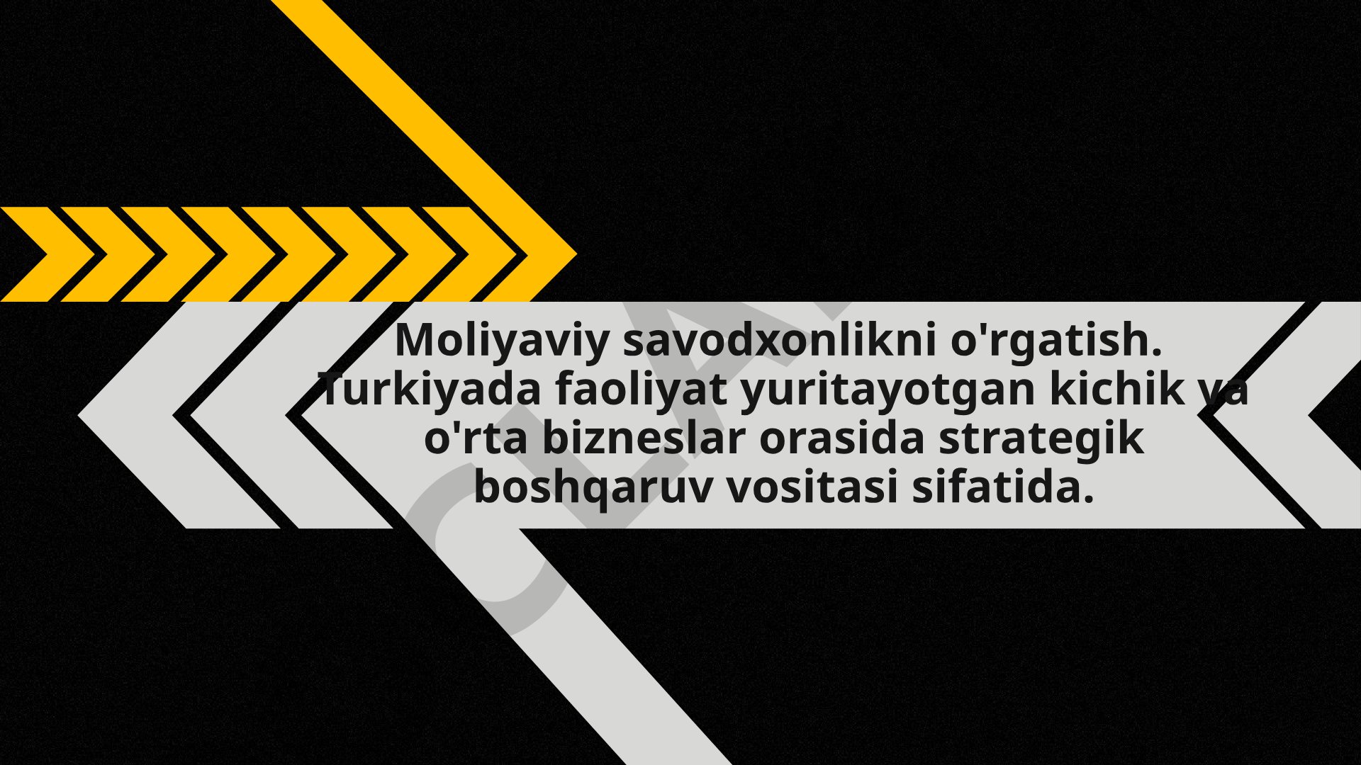 Turkiyadagi kichik va o'rta biznes menejerlarining moliyaviy savodxonligi o'rganilgan