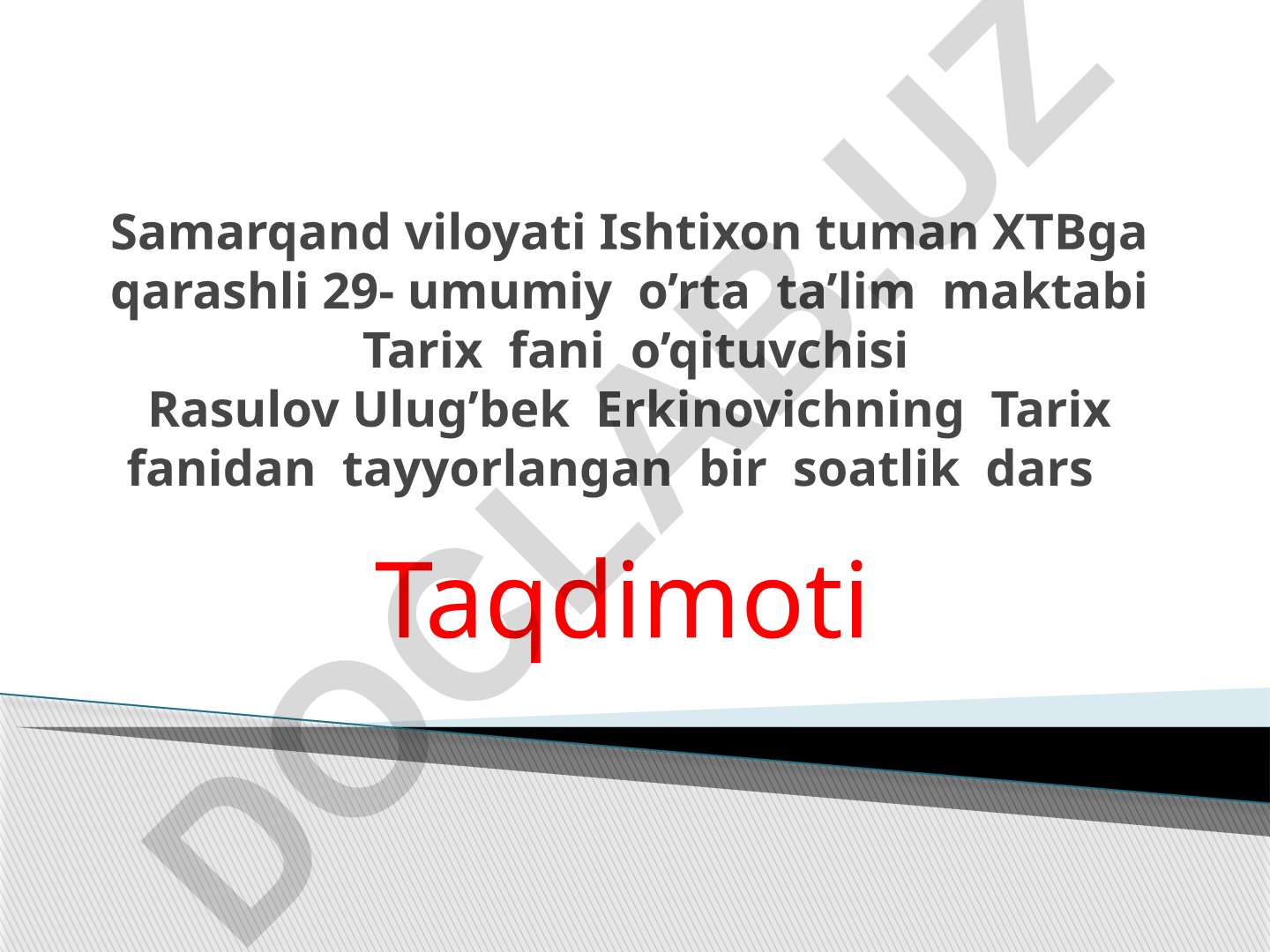 Turkistonda podsho Rossiyasi tomonidan amalga oshirgan yer-suv islohotlari