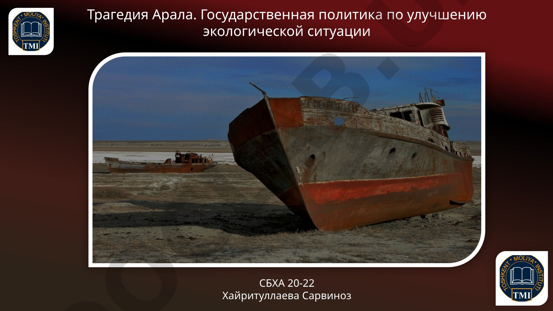 Трагедия Арала: государственная политика по улучшению экологической ситуации