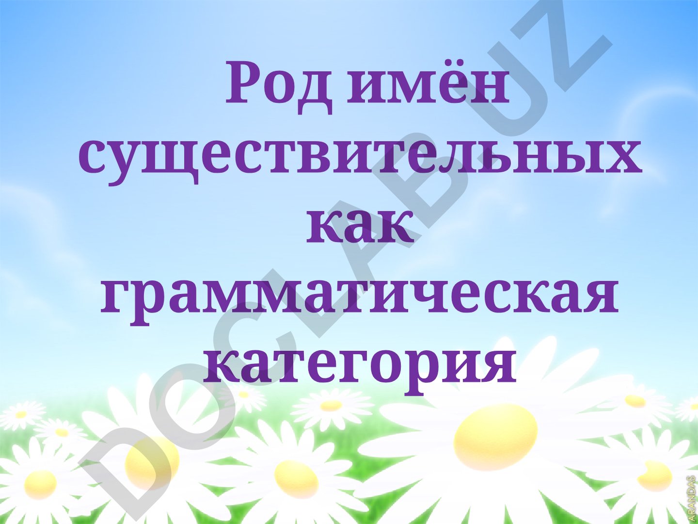 Род имён существительных как грамматическая категория