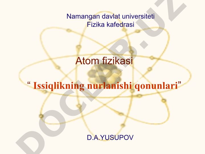 Issiqlikning nurlanishi qonunlari