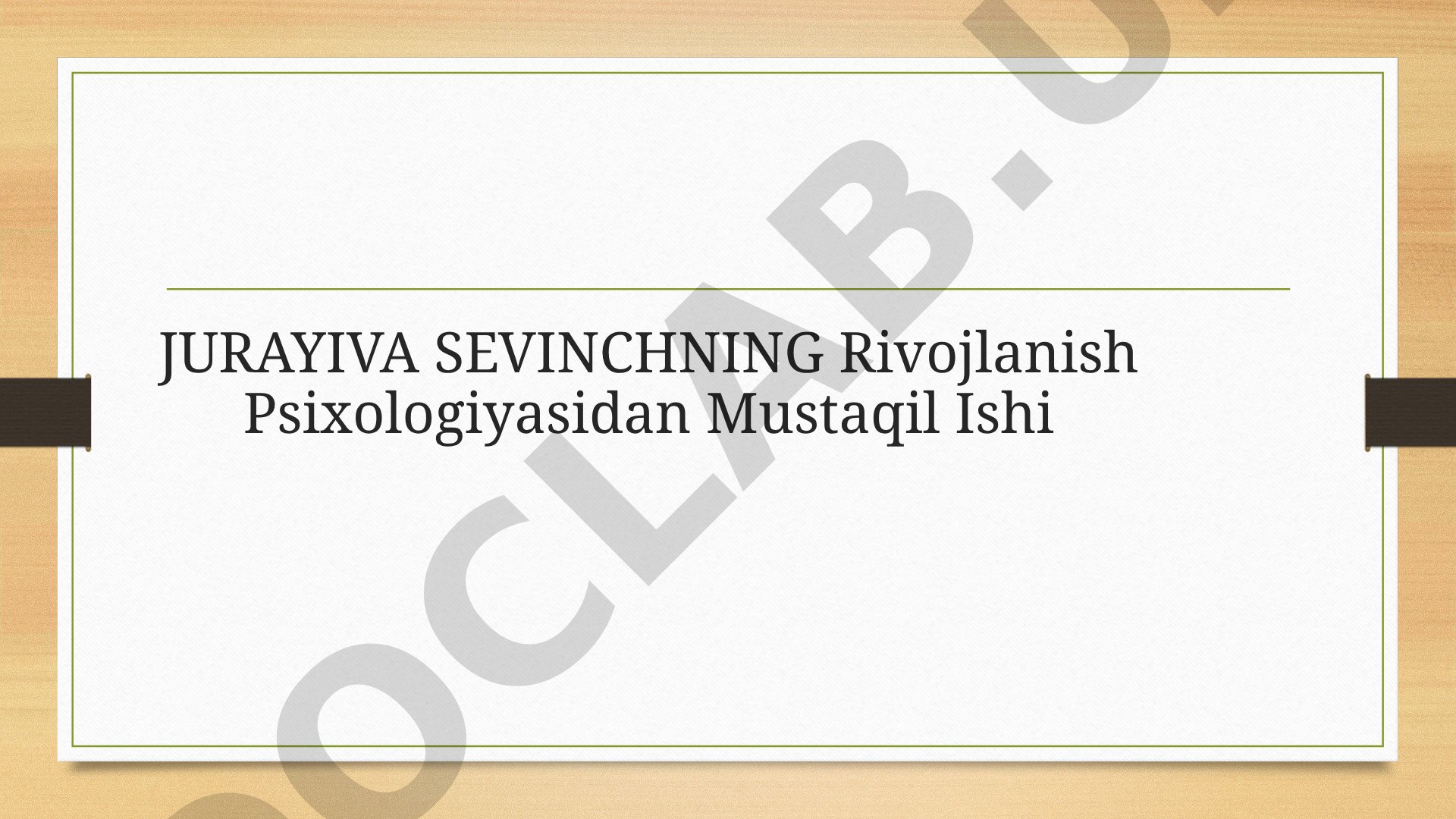 Hozirgi zamon psixoanalitikasi bolalarni tarbiyalash va rivojlanishi haqida