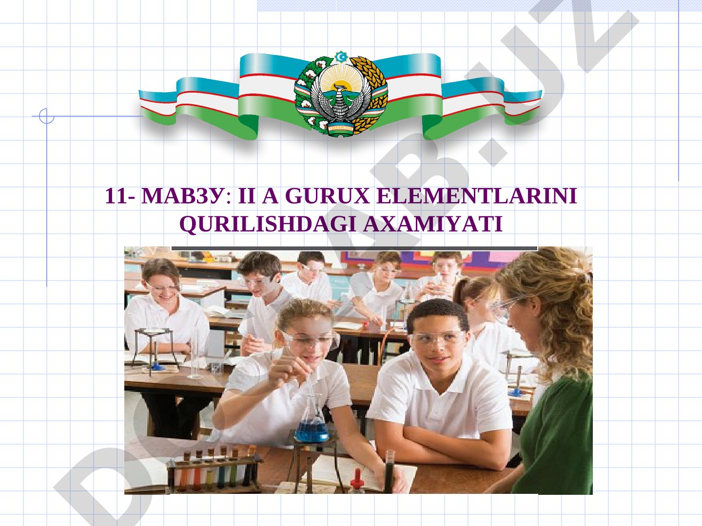 II A guruh elementlarini qurilishdagi axamiyati