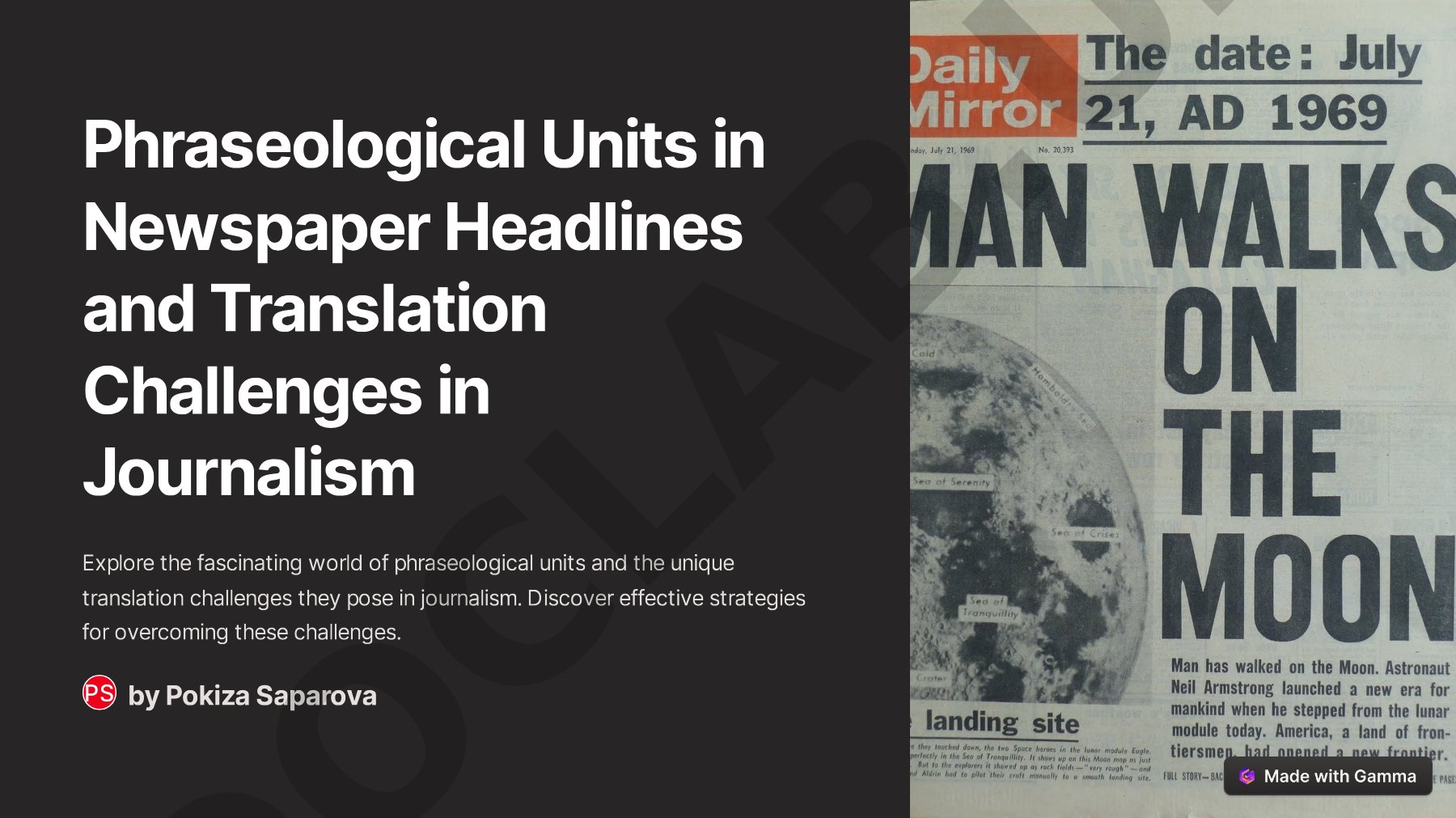 Phraseological Units in Newspaper Headlines and Translation Challenges in Journalism