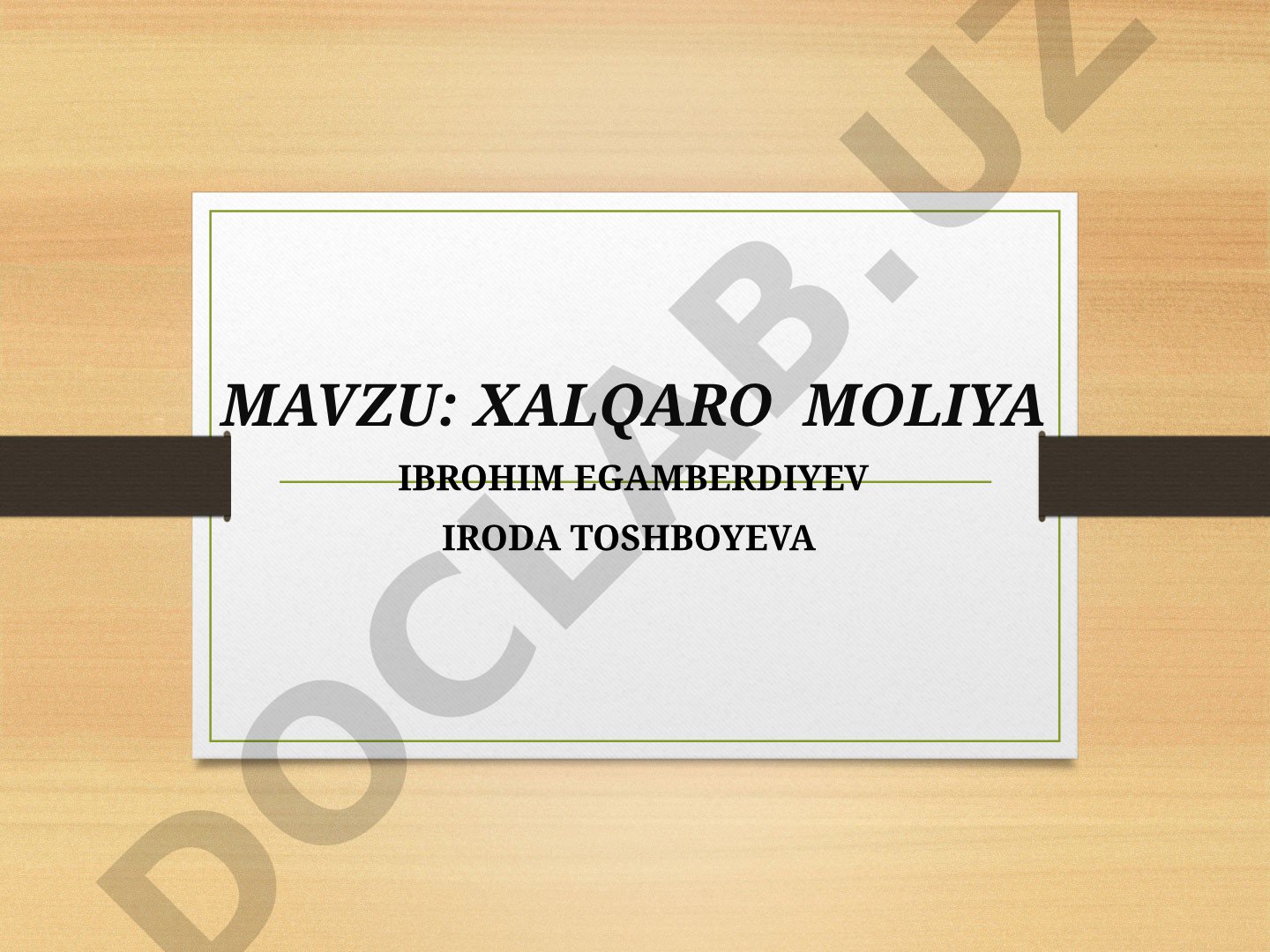 Xalqaro moliya