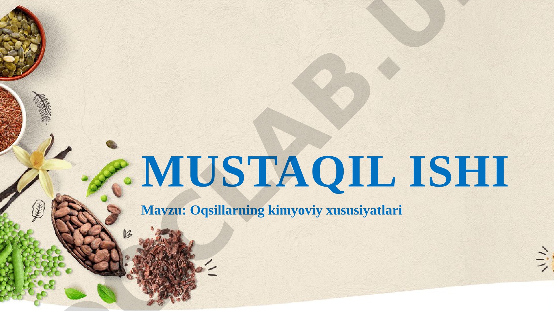 Oqsillarning kimyoviy xususiyatlari