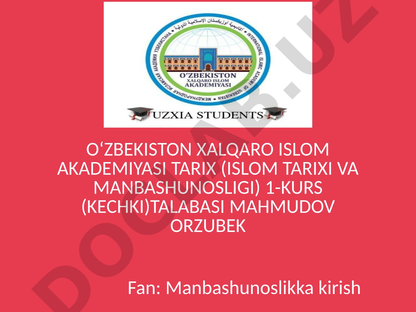 XX asr Oʻzbekiston tarixiga oid manbalar