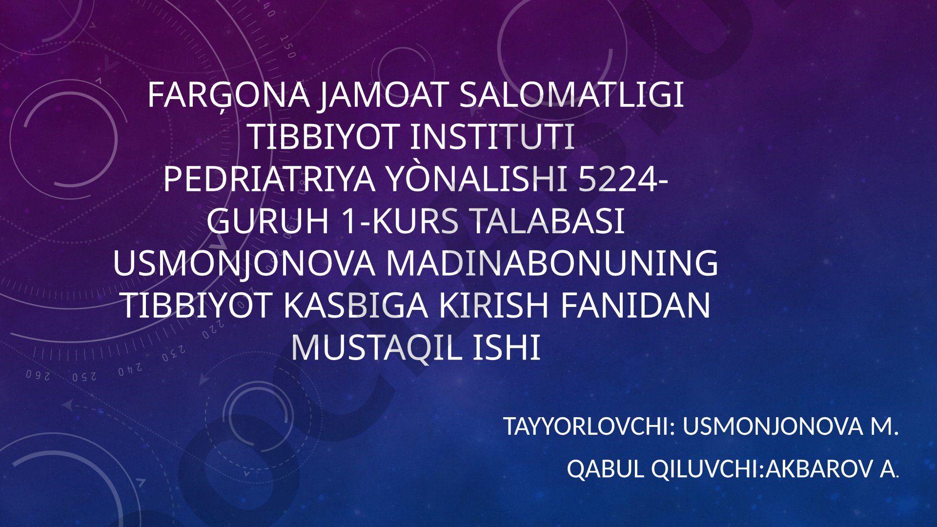 Xirurgik stoma turlari va parvarishi