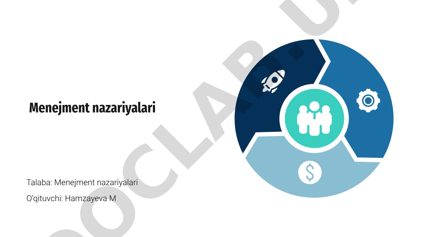 Menejment nazariyalari