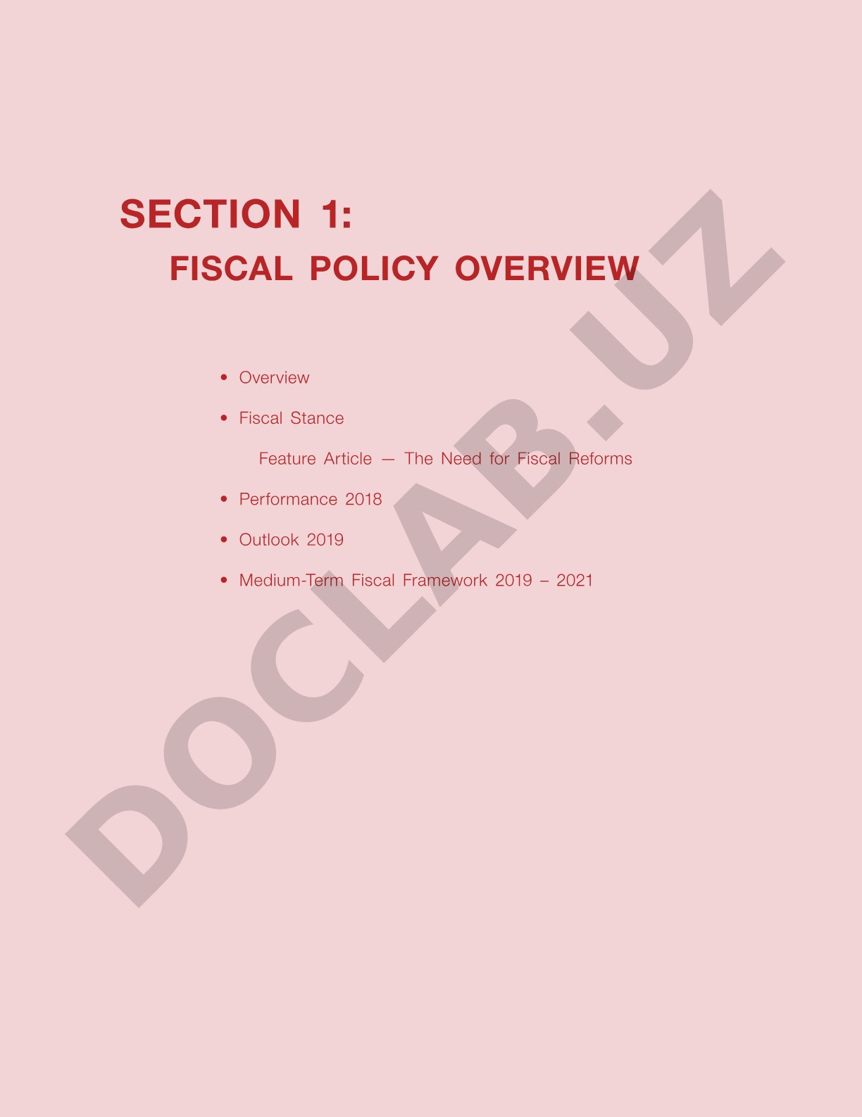 Malaysia Fiscal Policy Overview