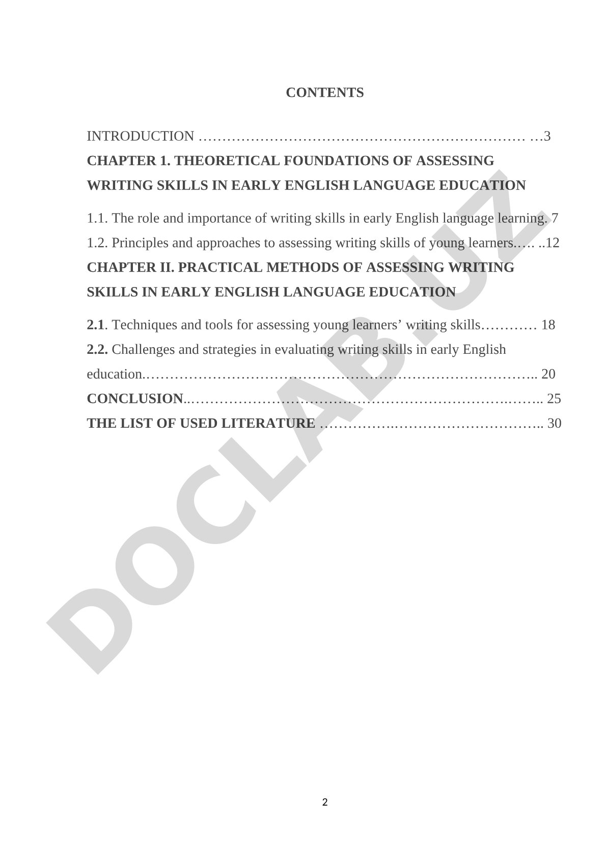 Assessing Writing Skills in Early English Language Education