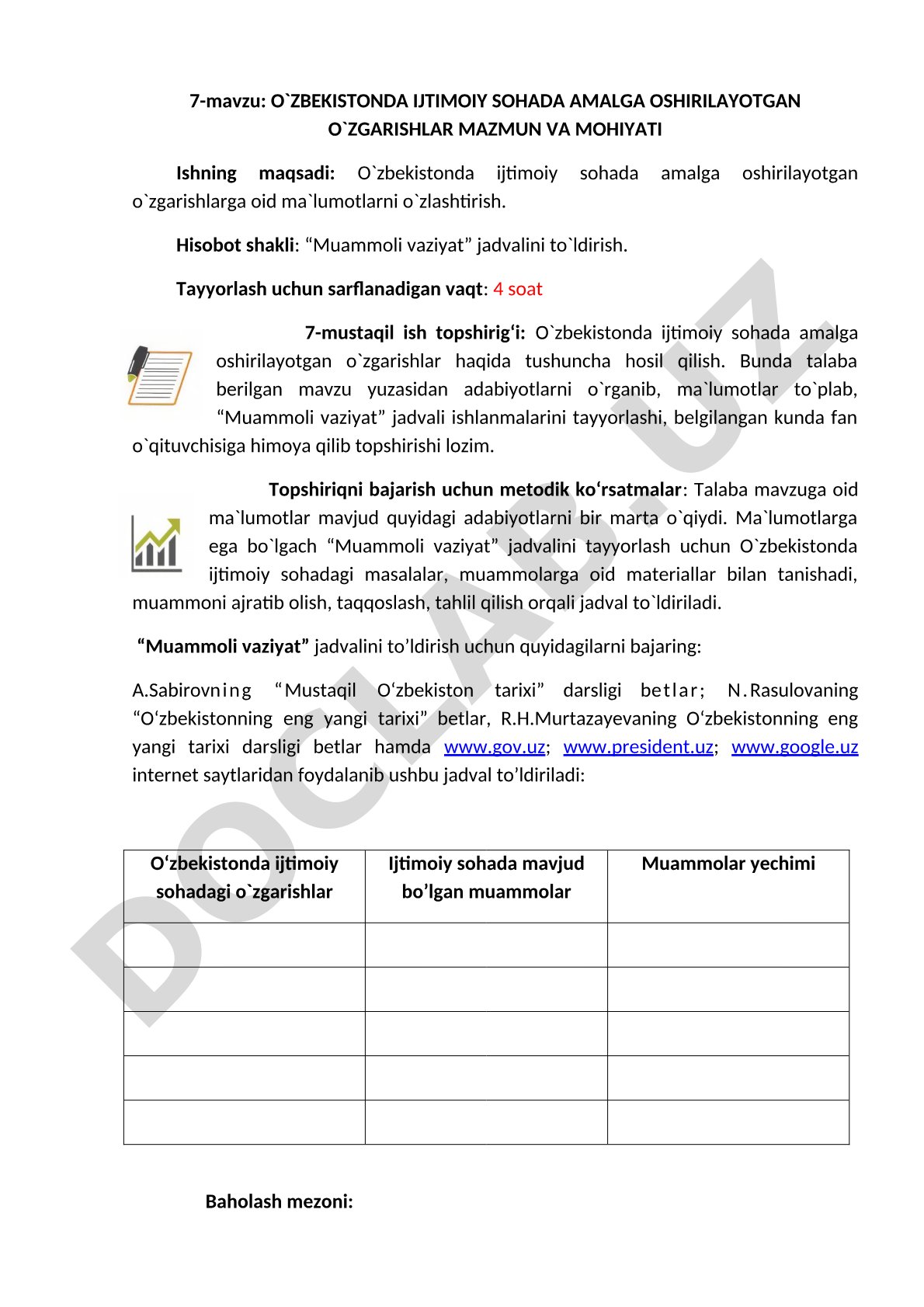 O'zbekistonda ijtimoiy sohada amalga oshirilayotgan o'zgarishlar mazmun va mohiyati