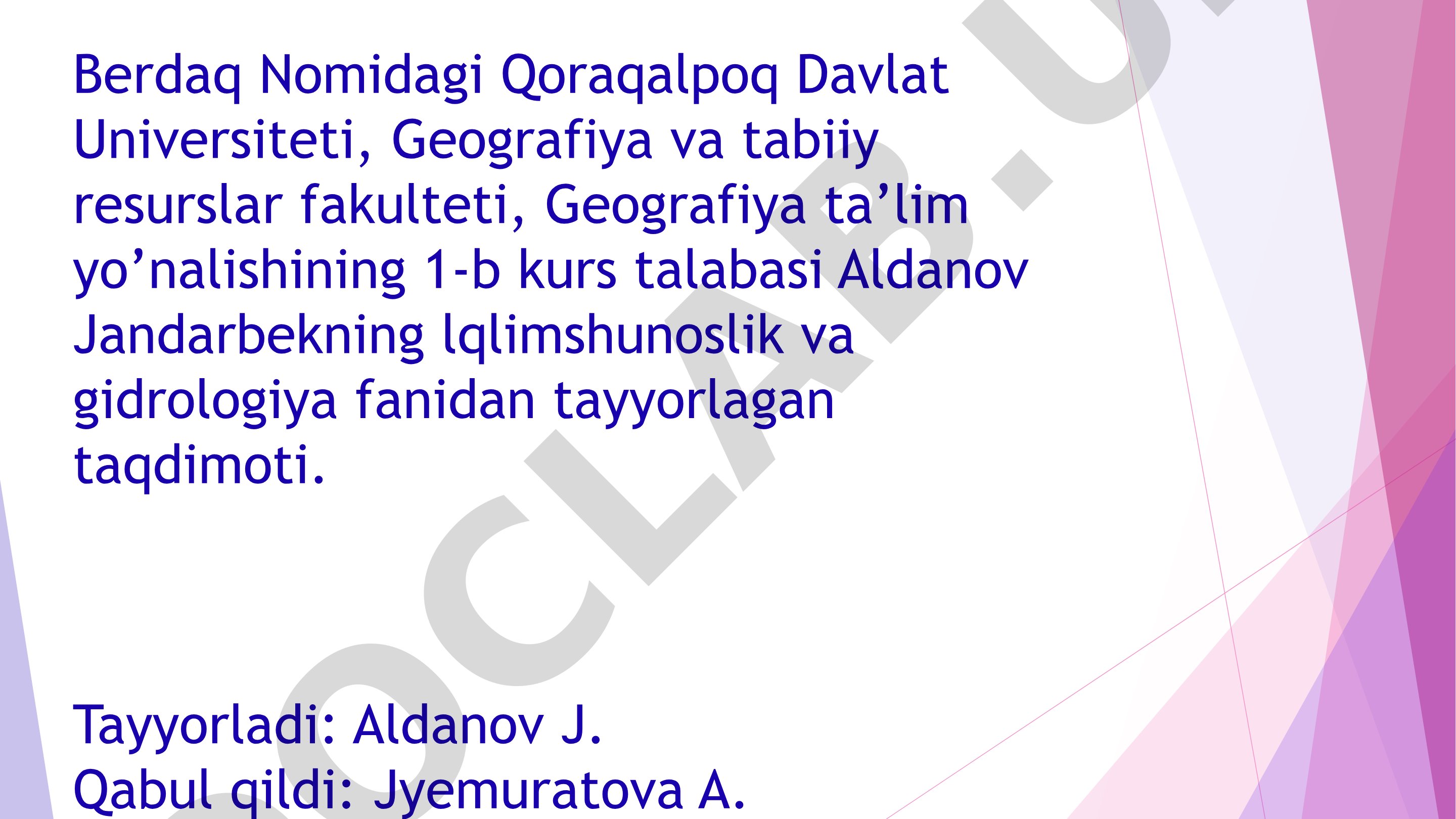 Yer osti suvlari