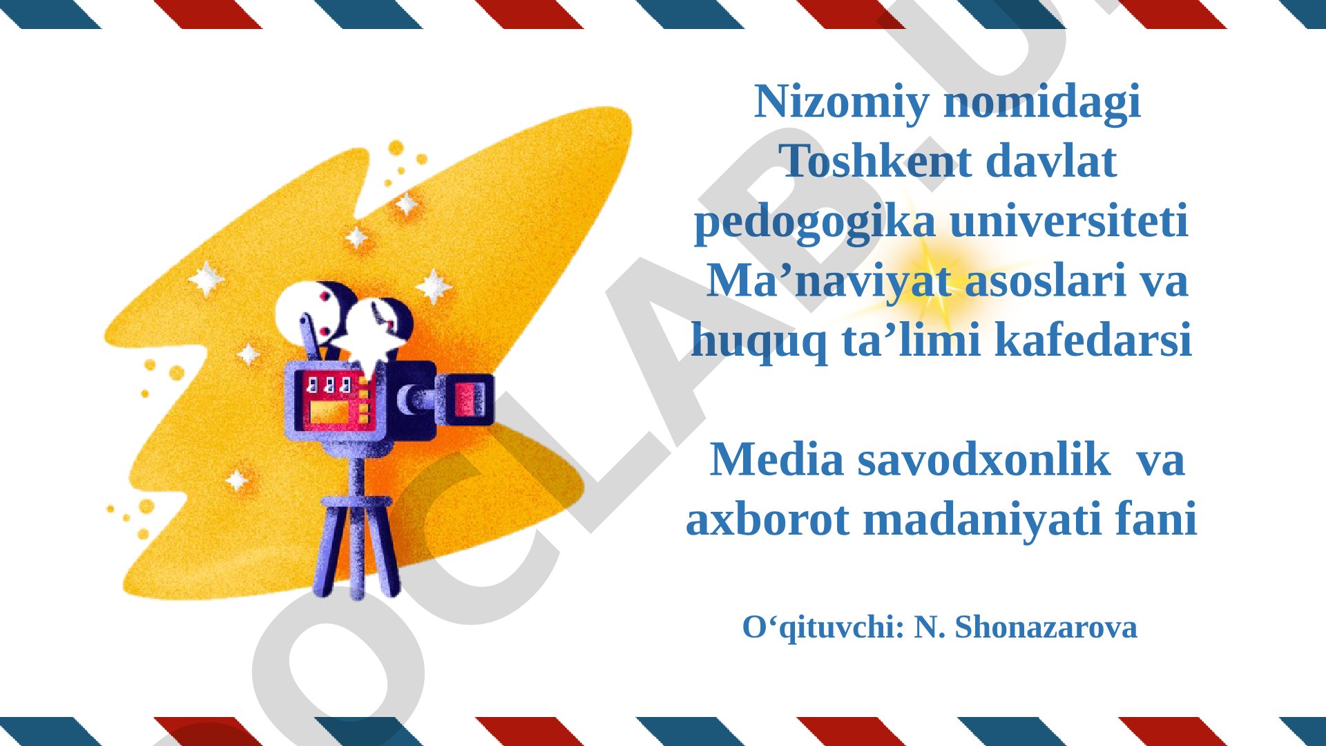 Radio va televideniya –tezkor ommaviy axborot vositasi sifatida
