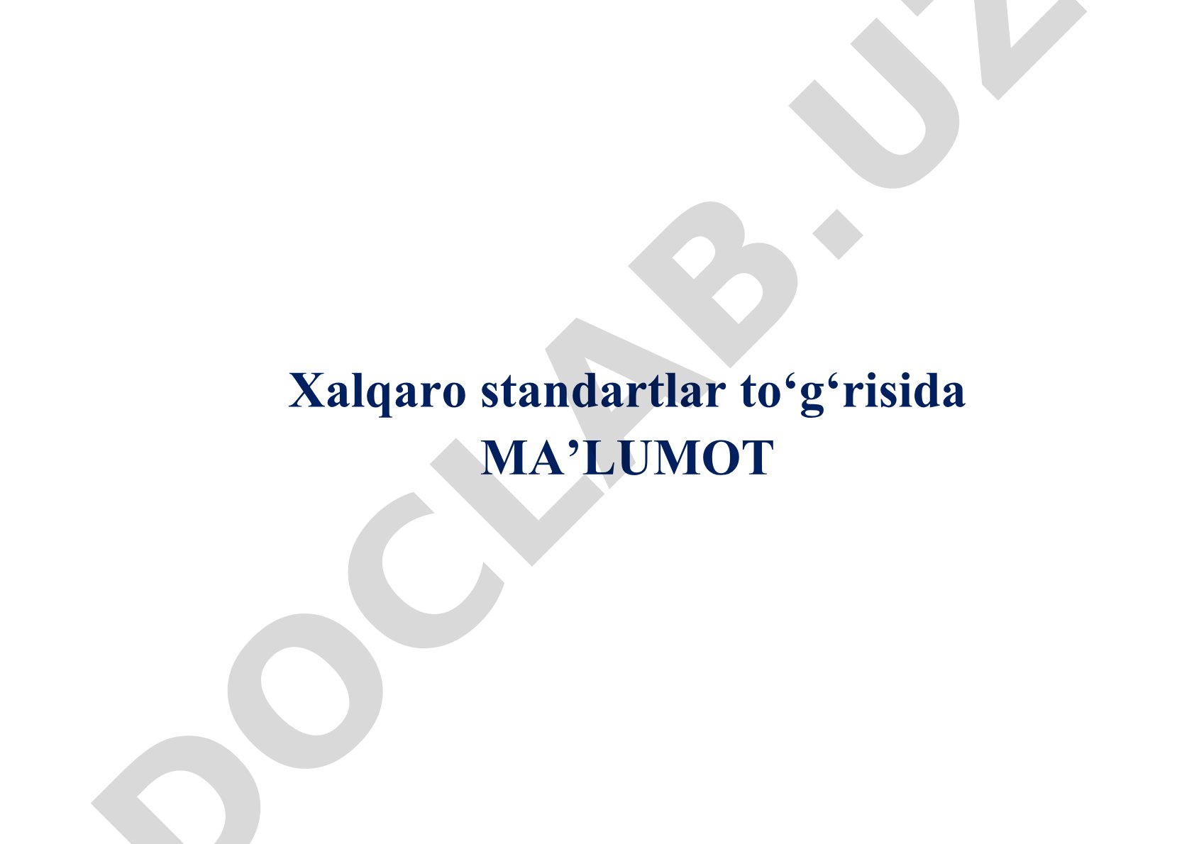 Global GAP xalqaro standartlari