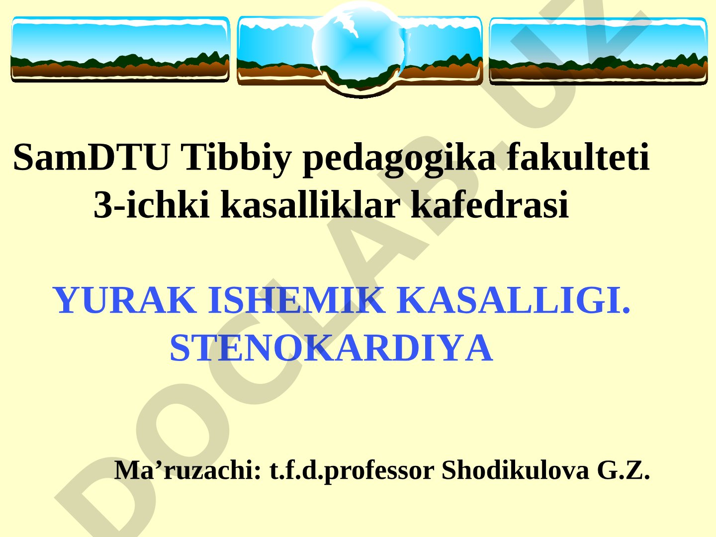 Yurak ishemik kasalligi va stenokardiya
