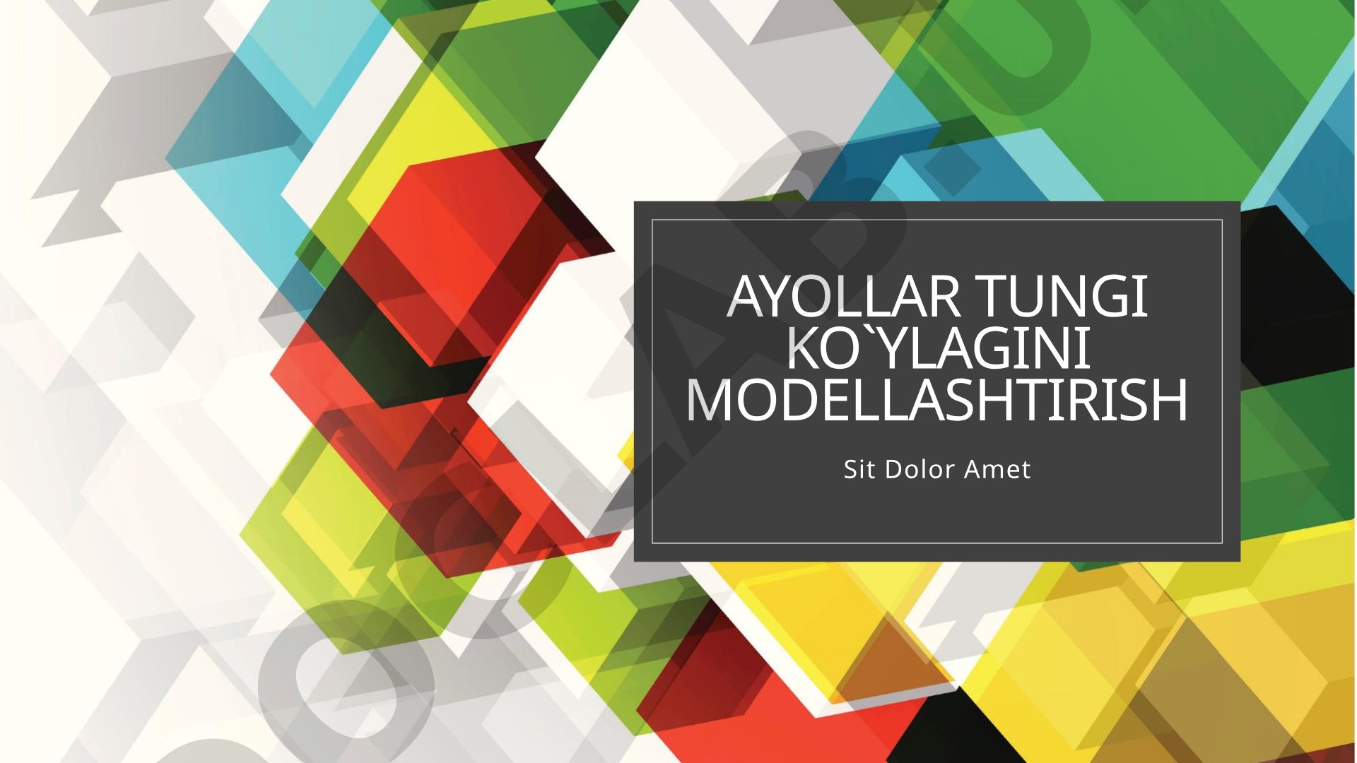 Ayollar tungi ko'ylagini modellashtirish