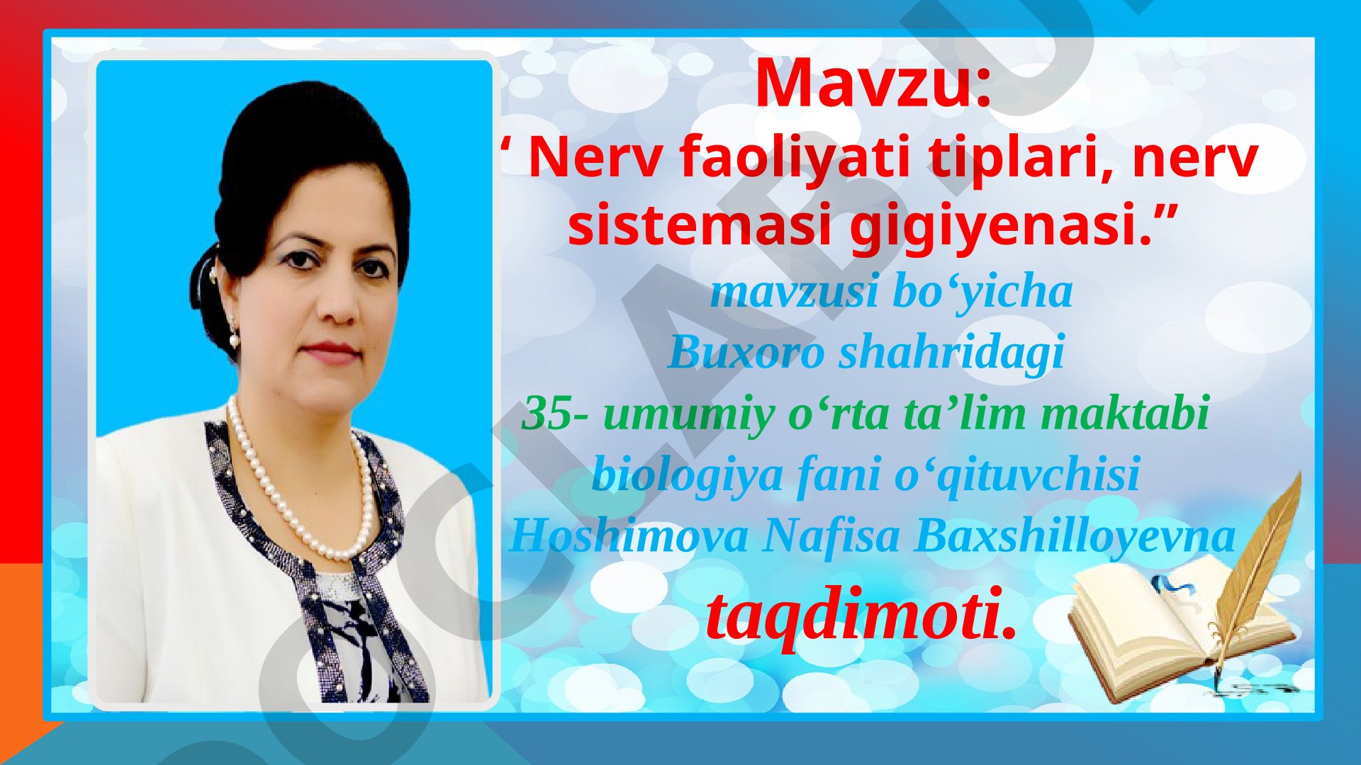 Nerv faoliyati tiplari, nerv sistemasi gigiyenasi