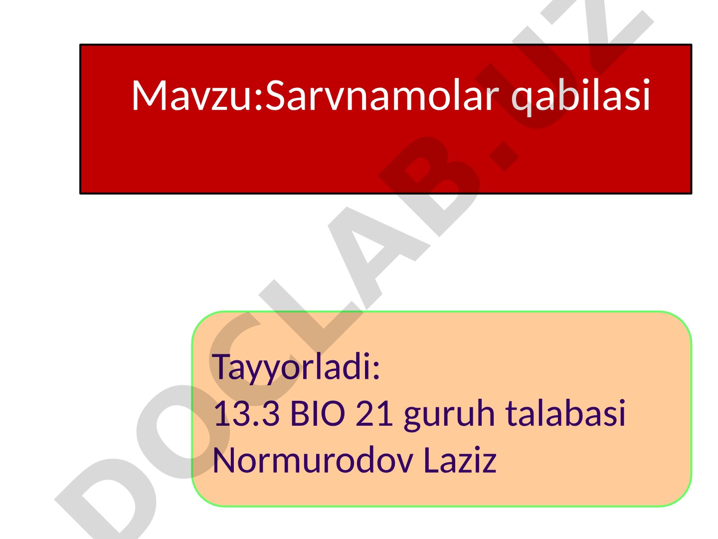 Sarvnamolar qabilasi