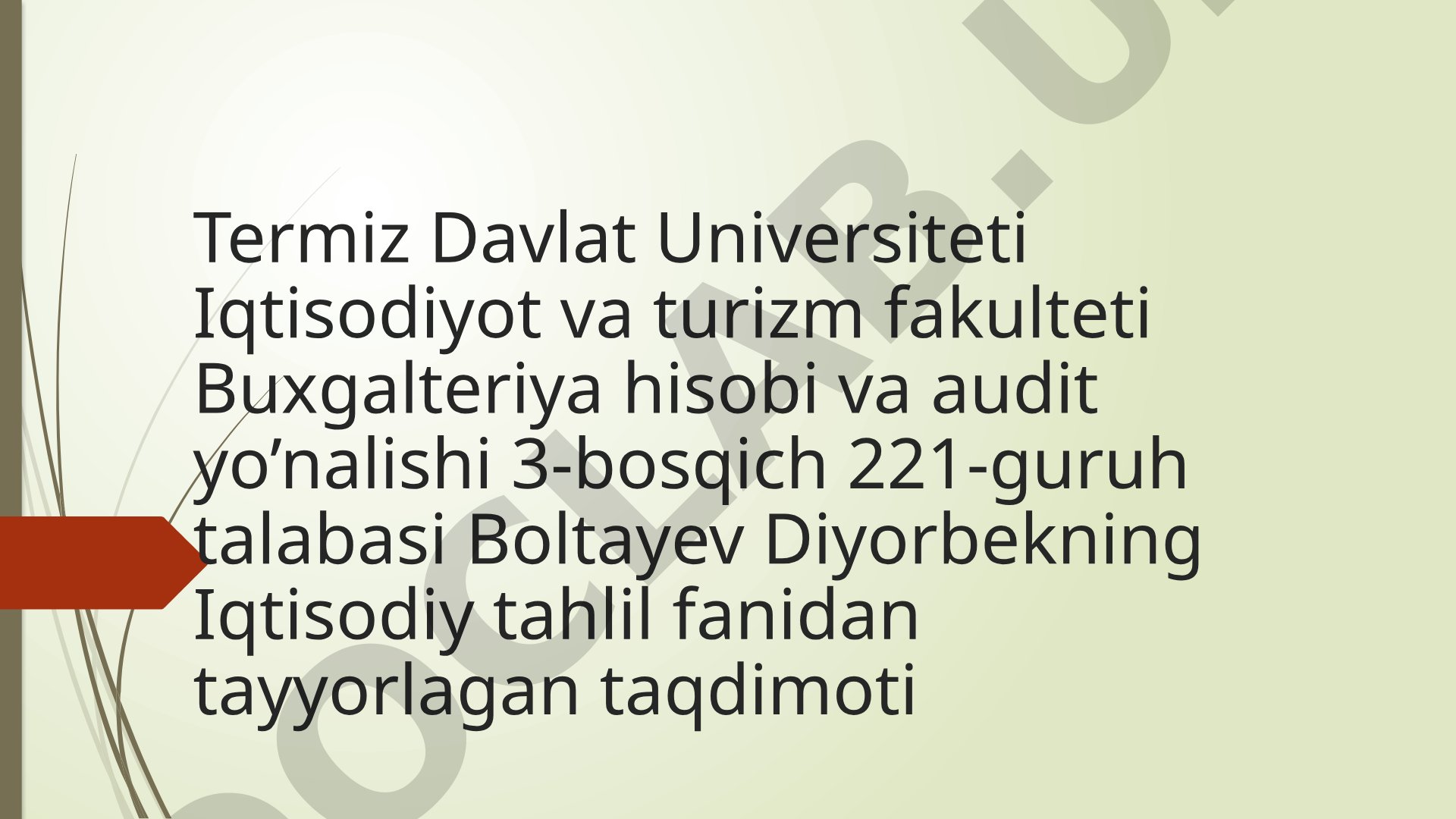 Kreditga layoqatlilik tahlili