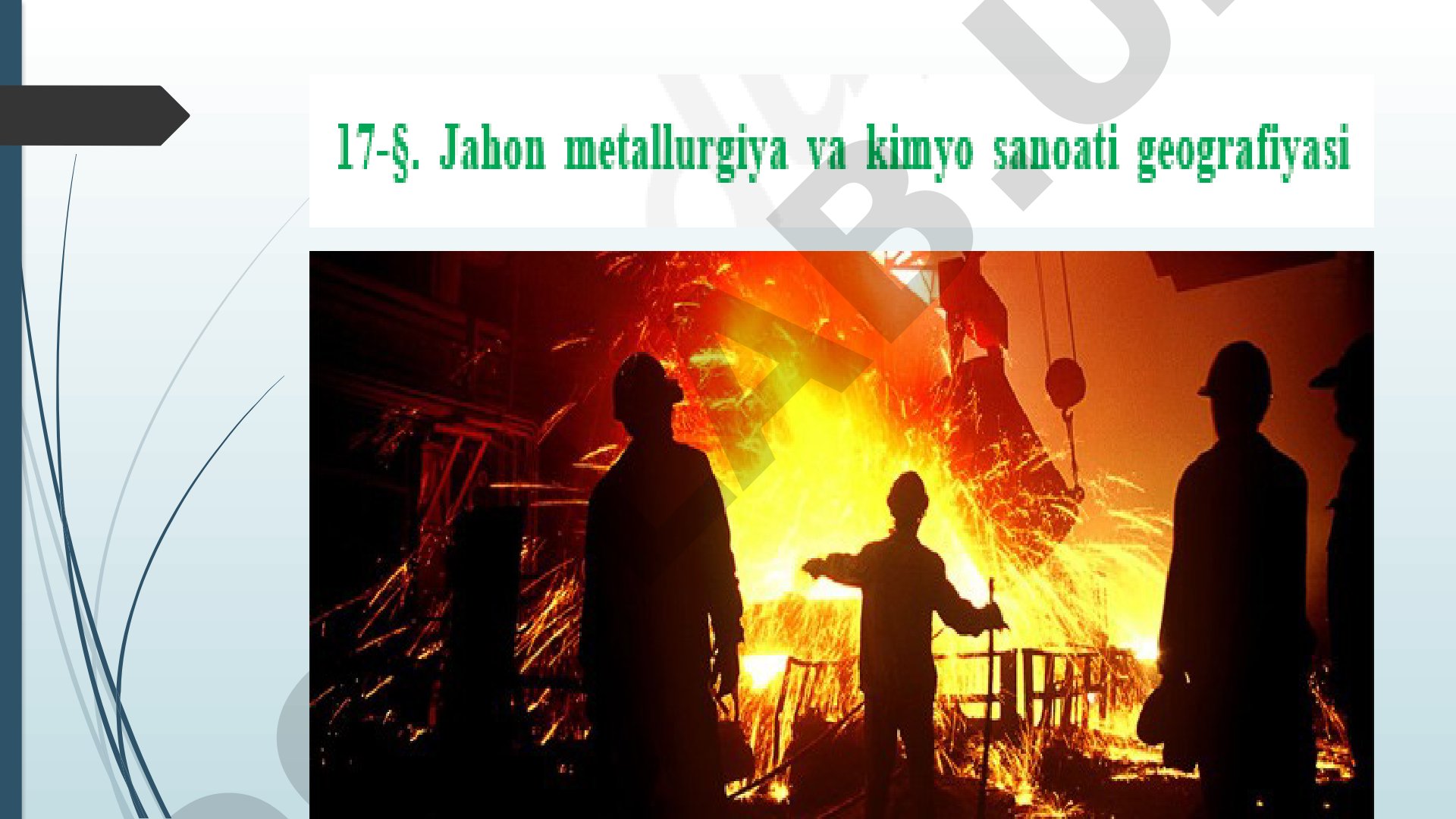 Metallurgiya va kimyo sanoati xaritasi bilan ishlash