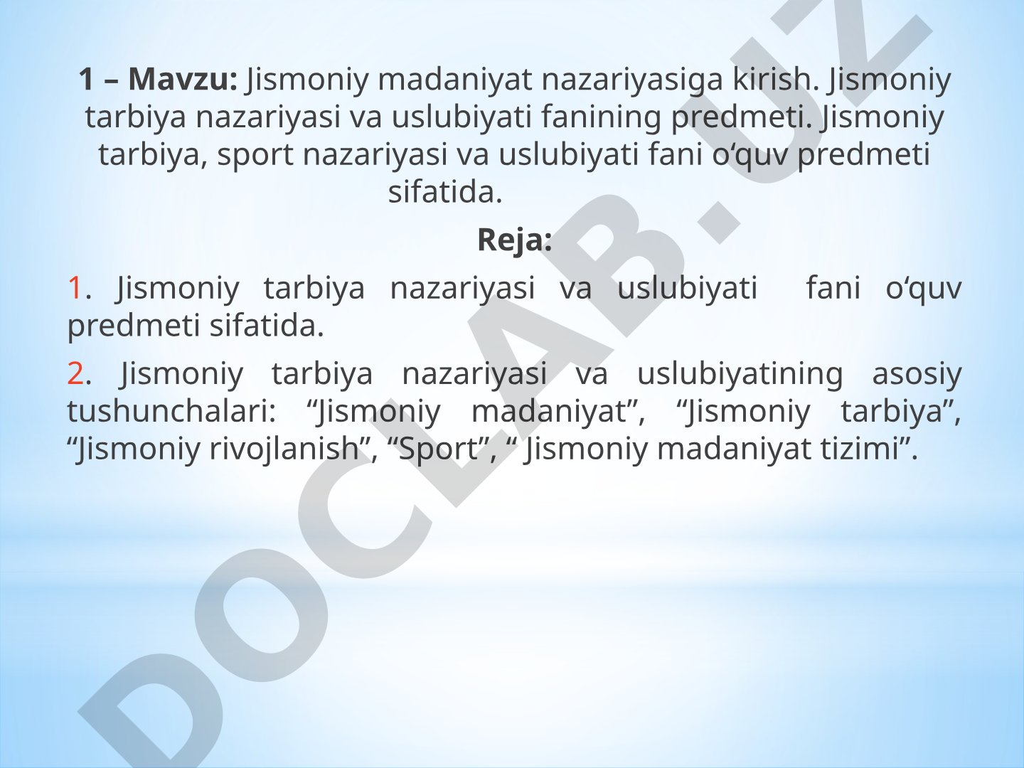 Jismoniy madaniyat nazariyasiga kirish