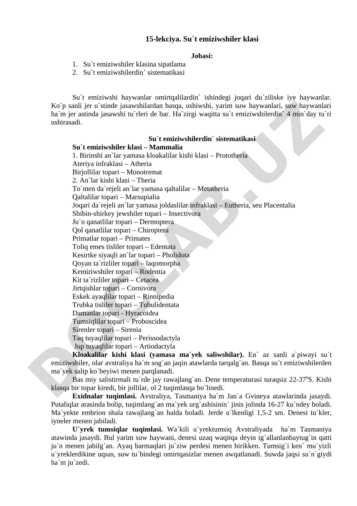 Süt emiziwshiler klasi