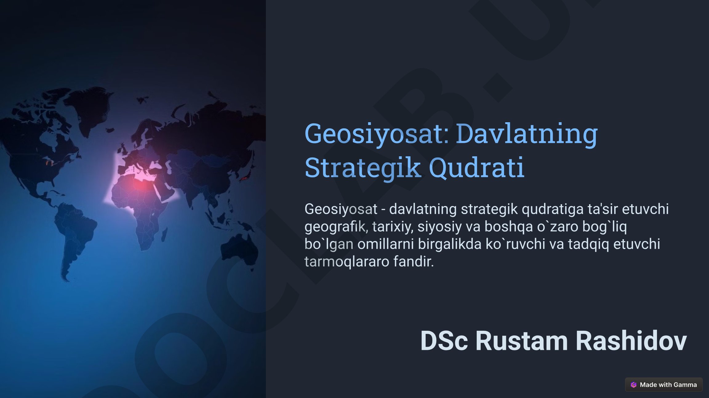 Geosiyosat: Davlatning Strategik Qudrati