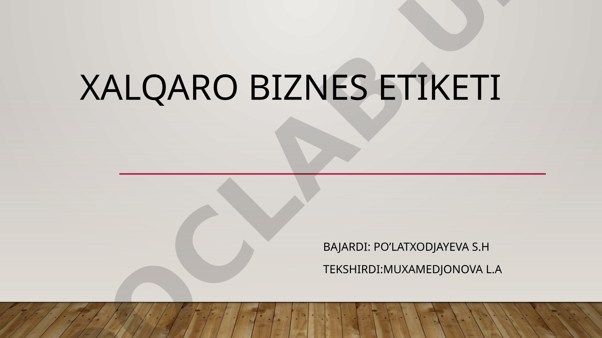 Xalqaro biznes etiketi