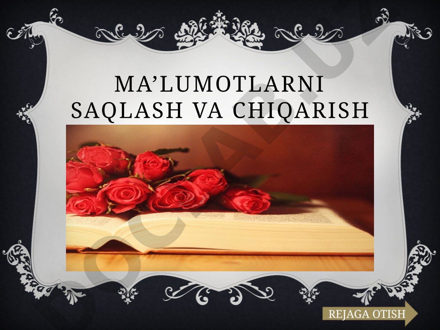 Ma’lumotlarni saqlash tushunchasi, turlari va chiqarish usullari