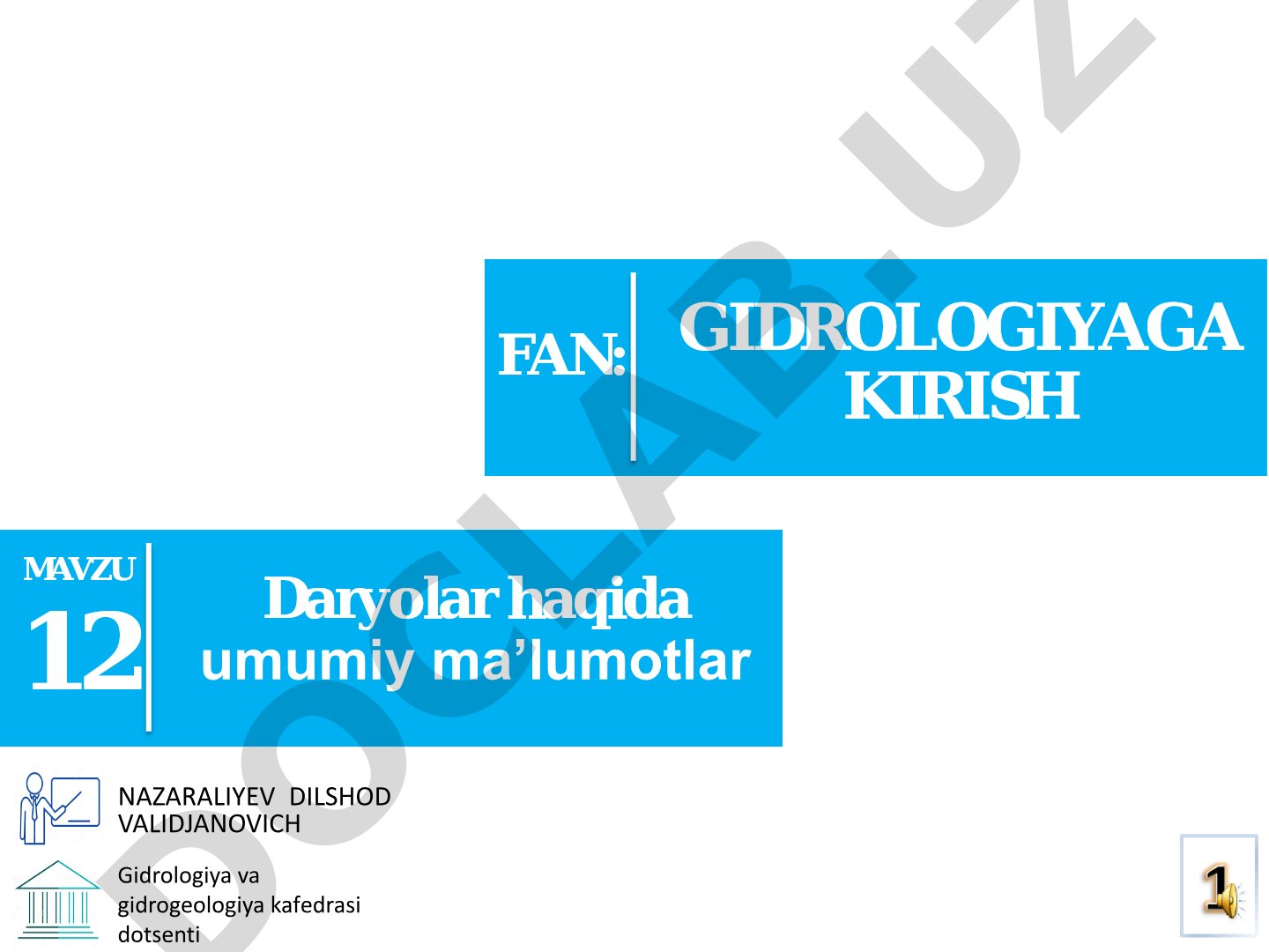Daryolar haqida umumiy ma’lumotlar