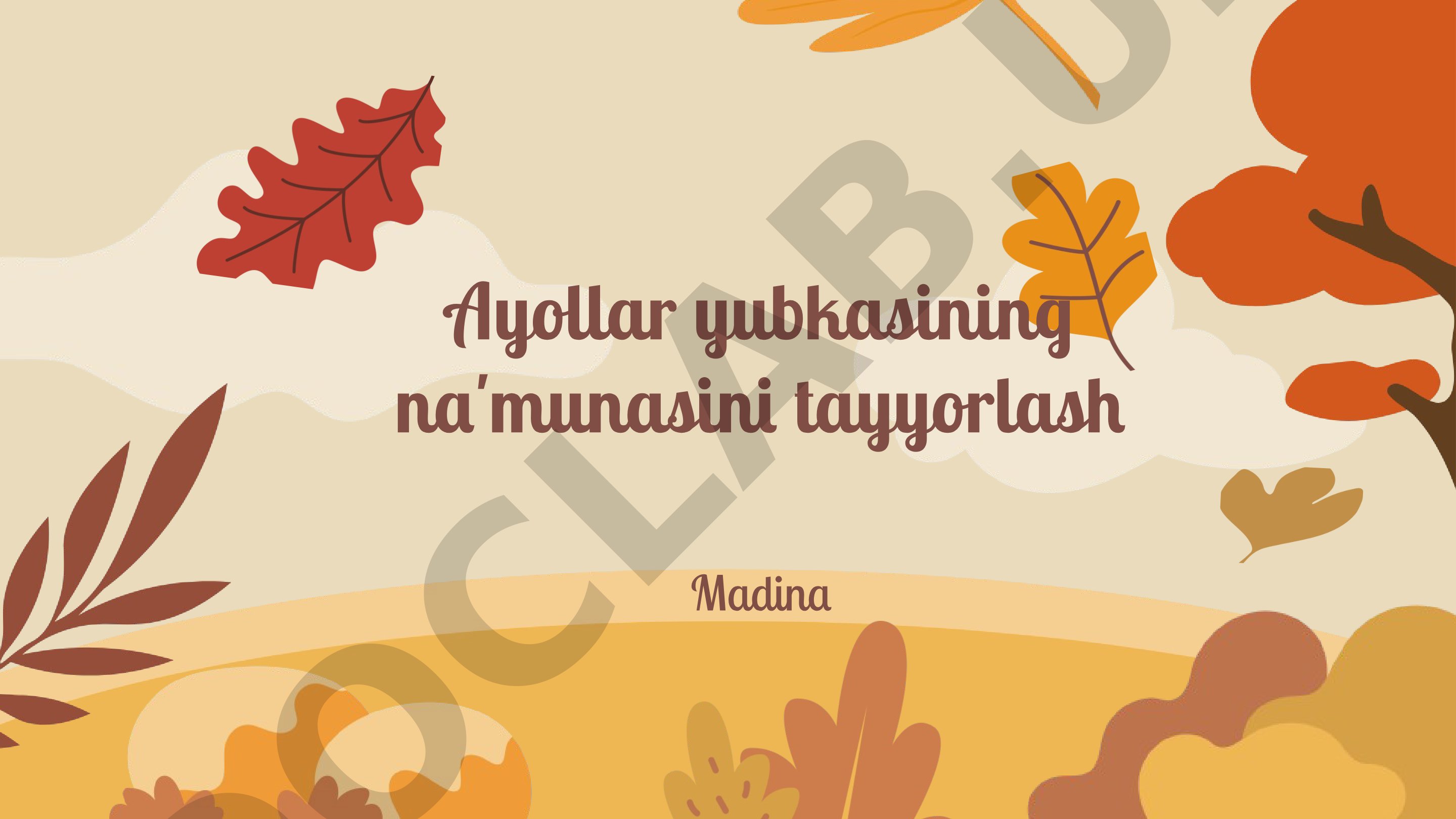 Ayollar yubkasining na'munasini tayyorlash