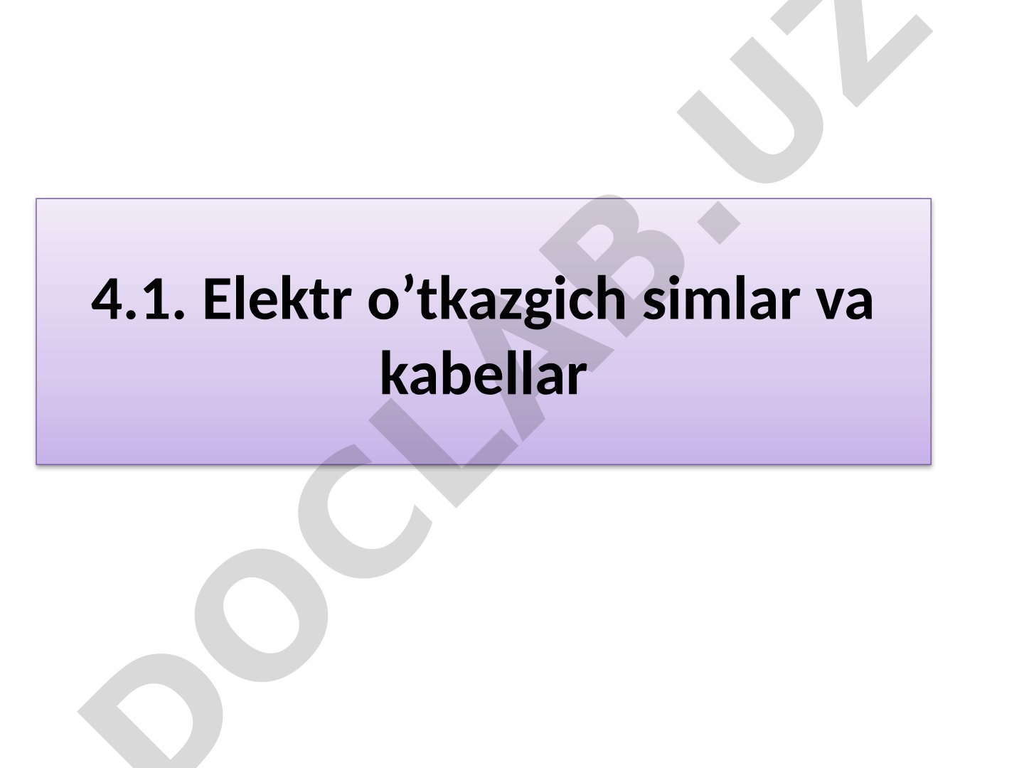 Elektr o'tkazgich simlar va kabellar
