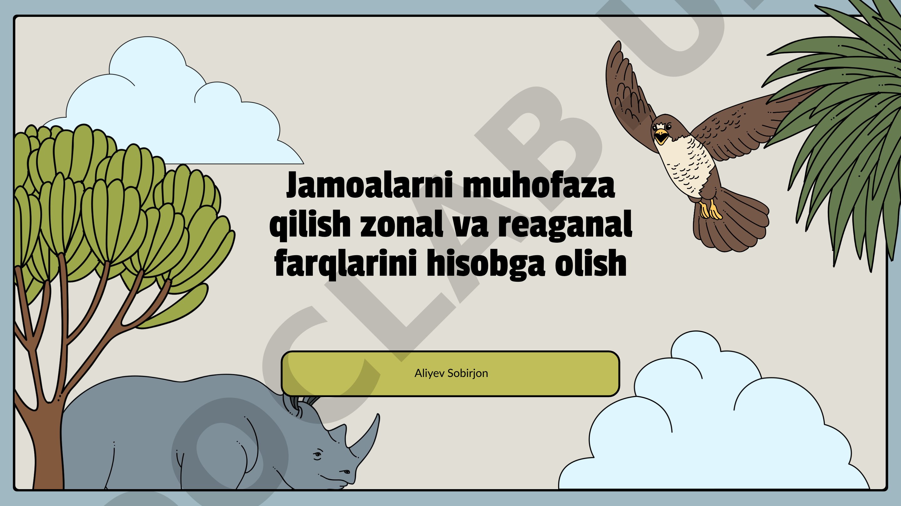 Jamoalarni muhofaza qilish zonal va reaganal farqlarini hisobga olish