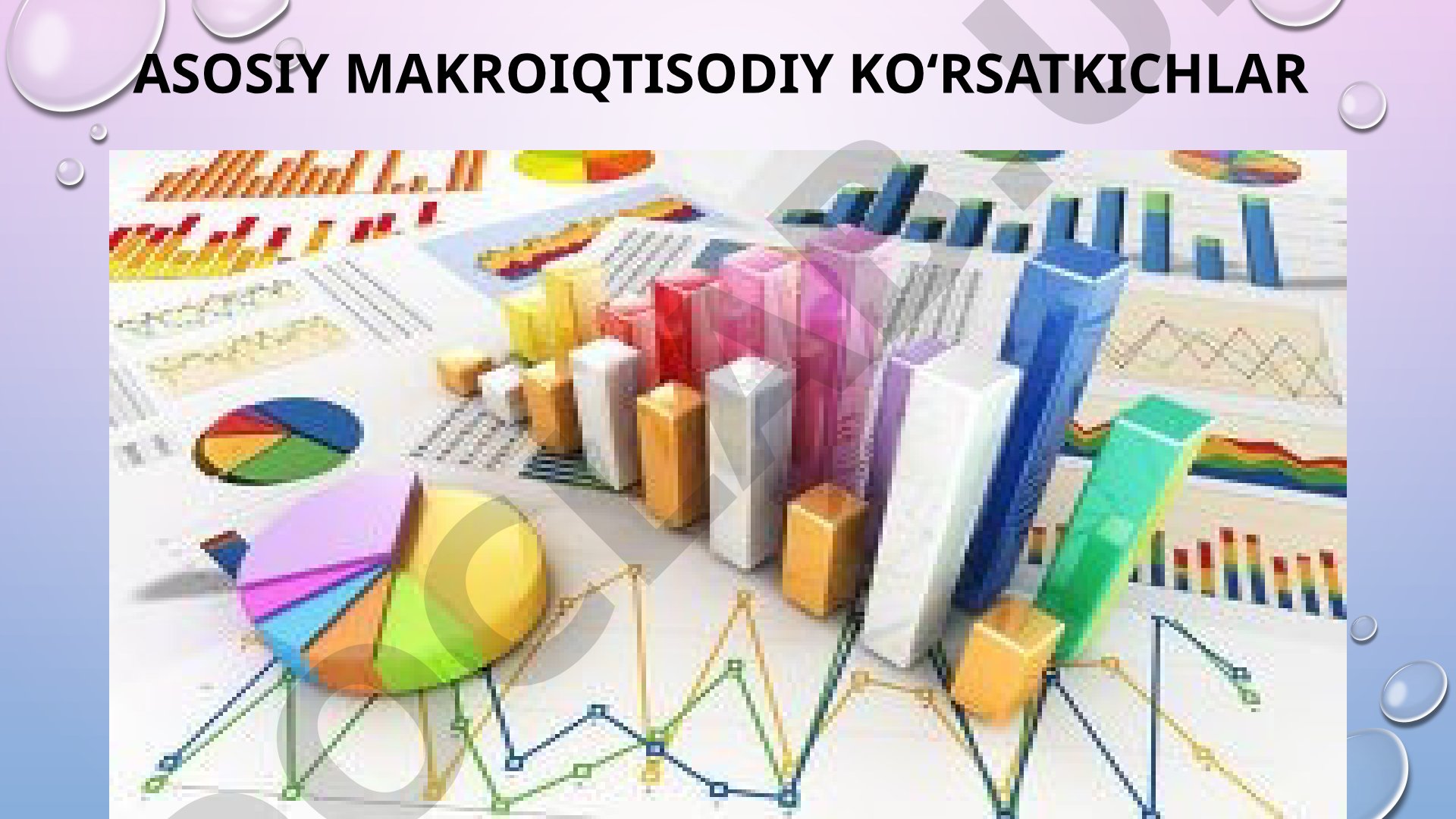 Asosiy makroiqtisodiy ko‘rsatkichlar