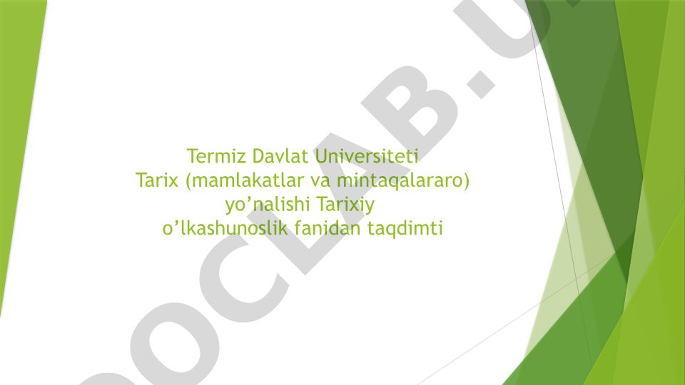 Tarixiy o'lkashunoslik fanining maqsad va vazifalari