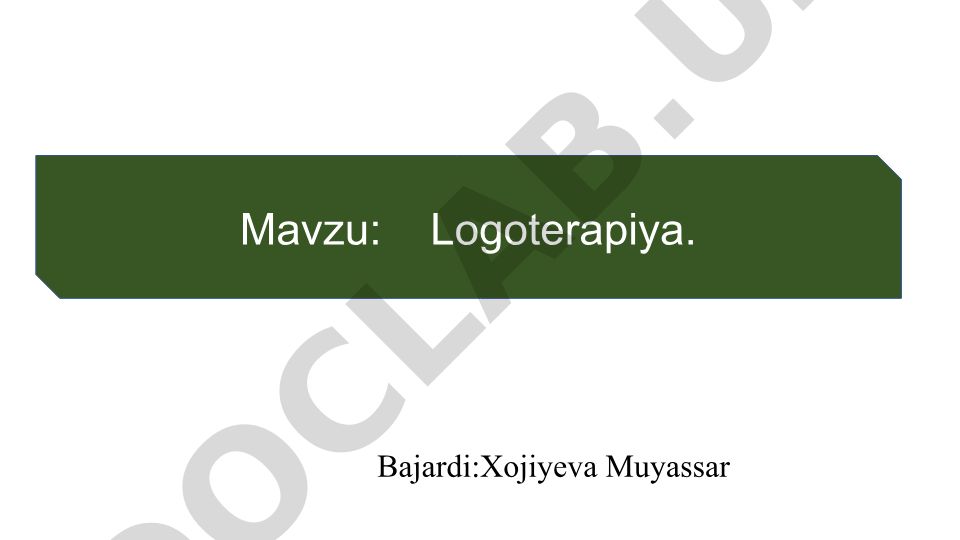 Logoterapiya
