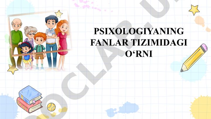 Psixologiyaning fanlar tizimidagi o‘rni va asosiy yo‘nalishlari