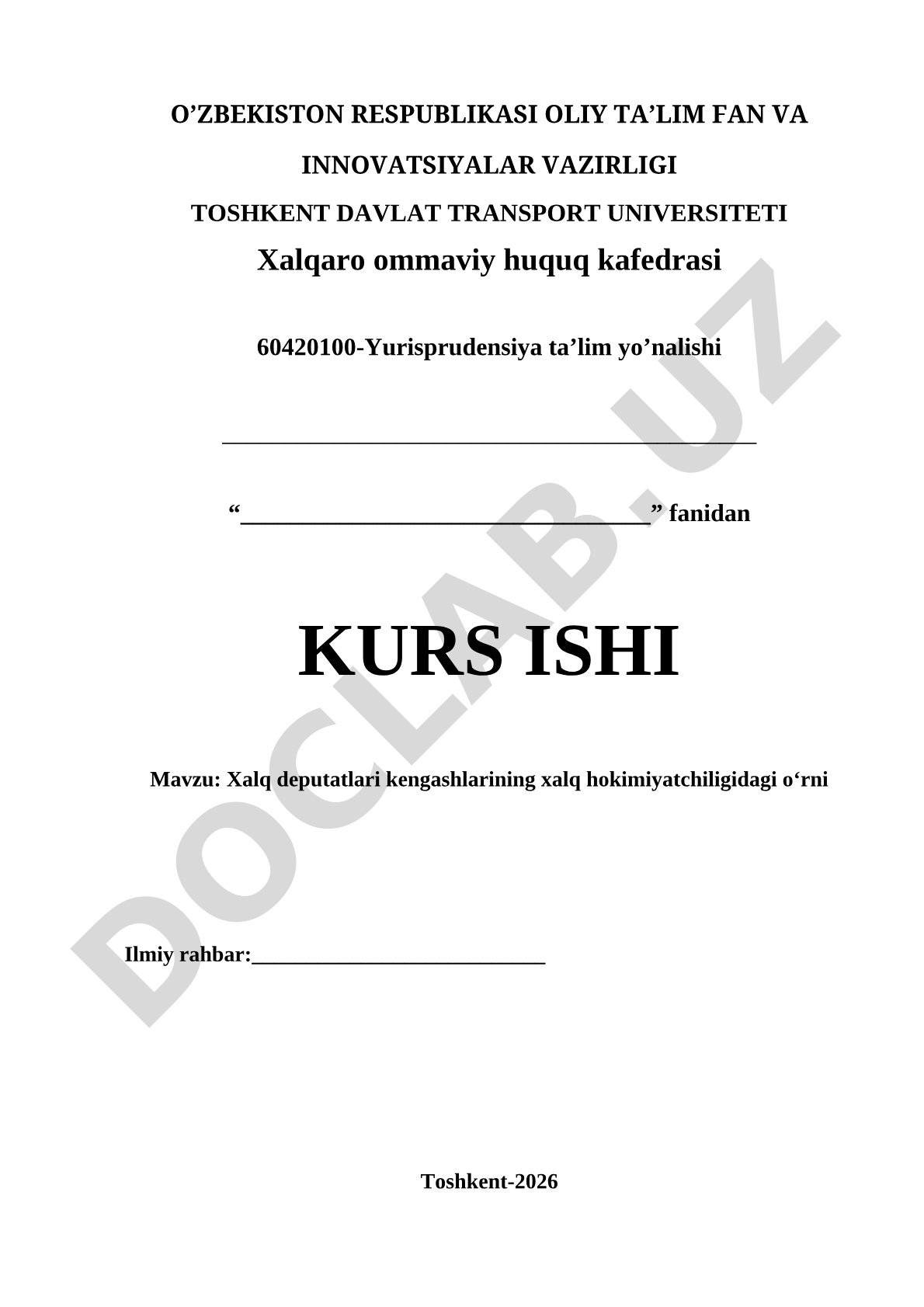 Xalq deputatlari kengashlarining xalq hokimiyatchiligidagi o‘rni