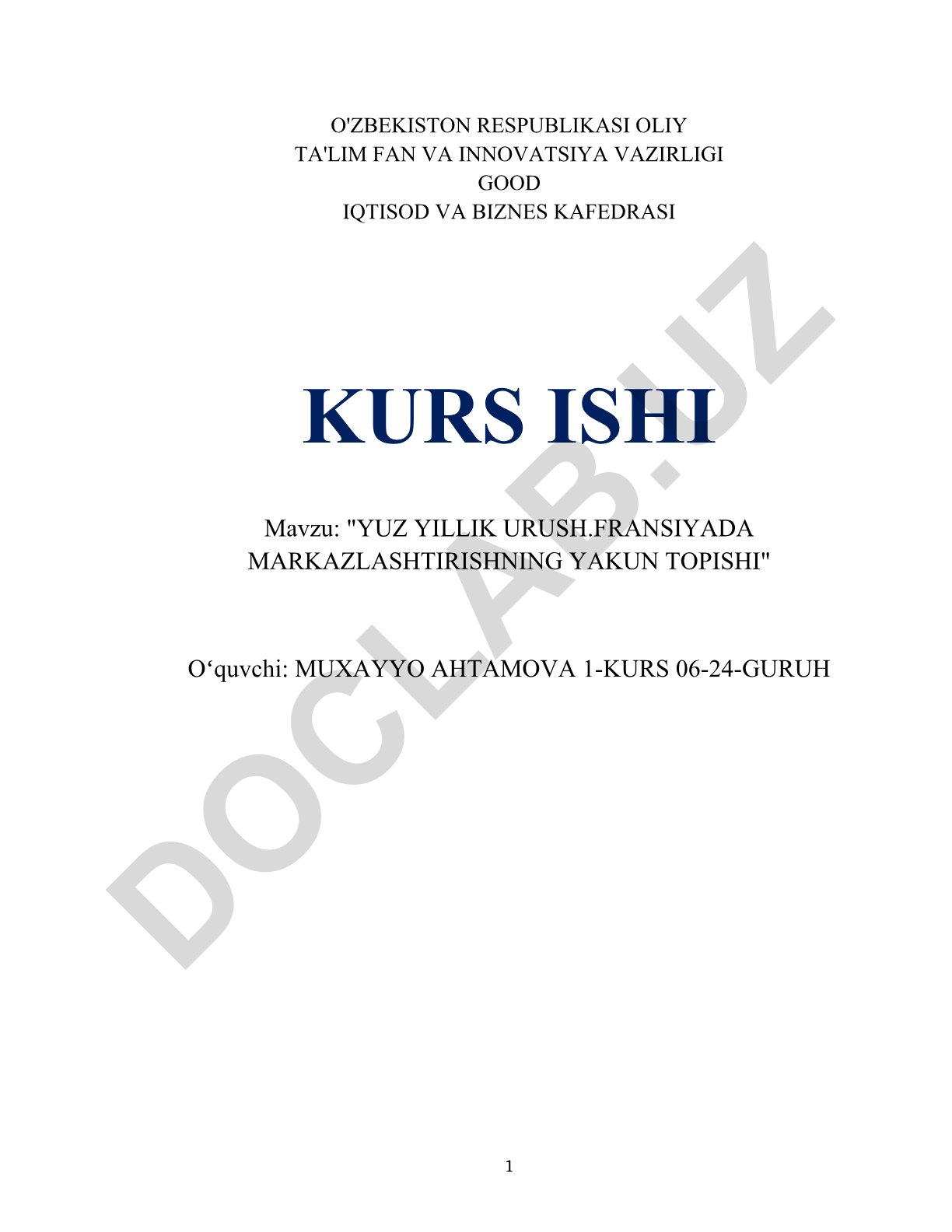 Yuz yillik urush. Fransiyada markazlashtirishning yakun topishi