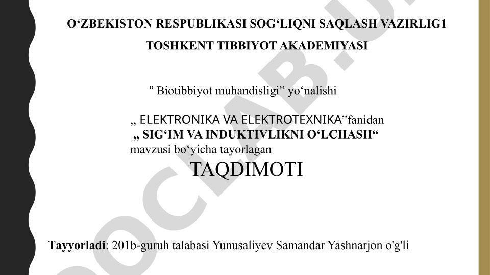 Sig'im va induktivlikni o'lchash