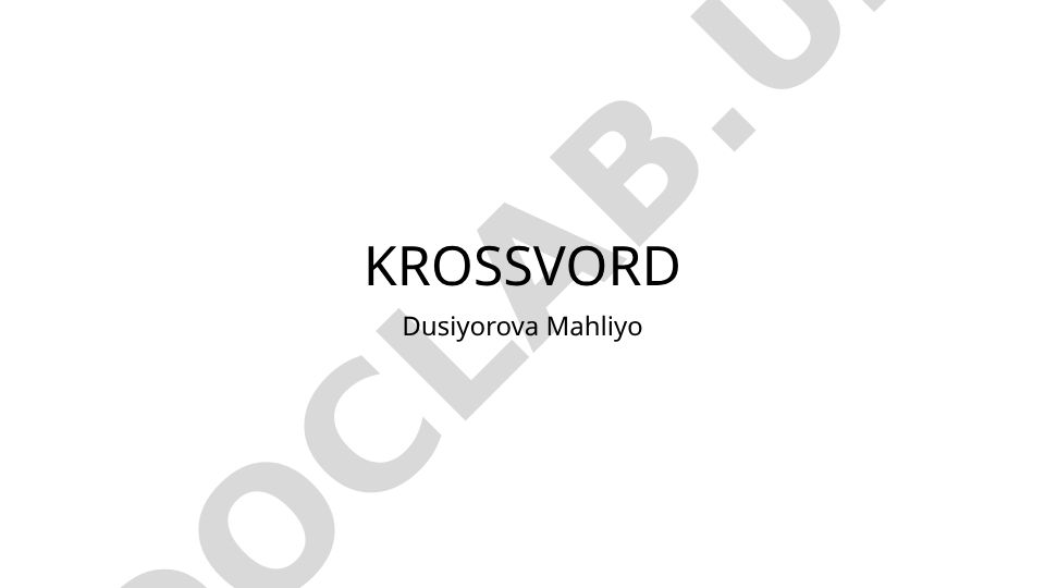 Atmosfera va ob-havo hodisalari krossvordi