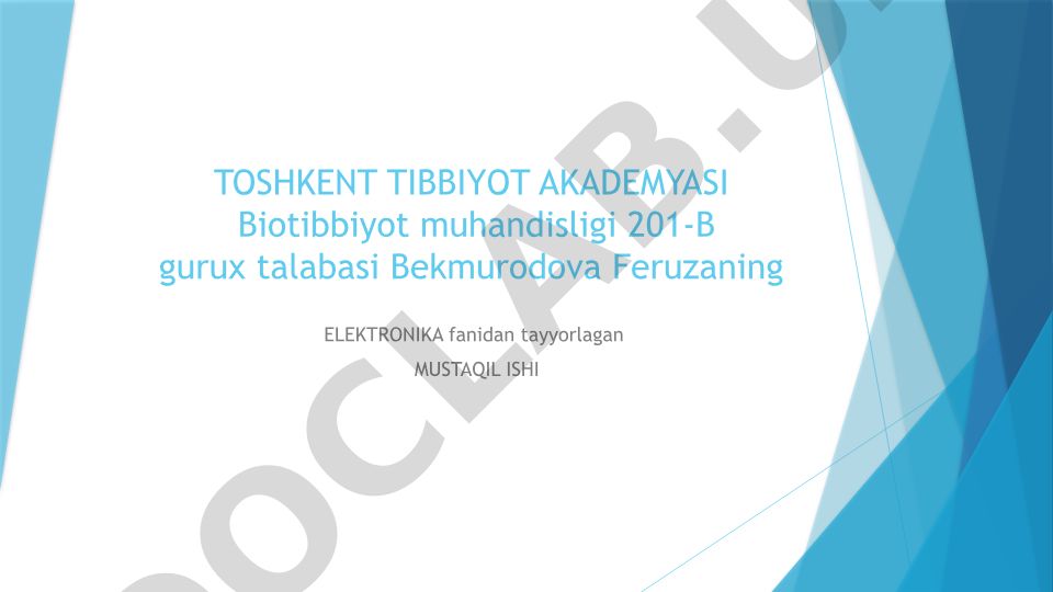 Murakkab o‘zgarmas tok elektr zanjirini tekshirish